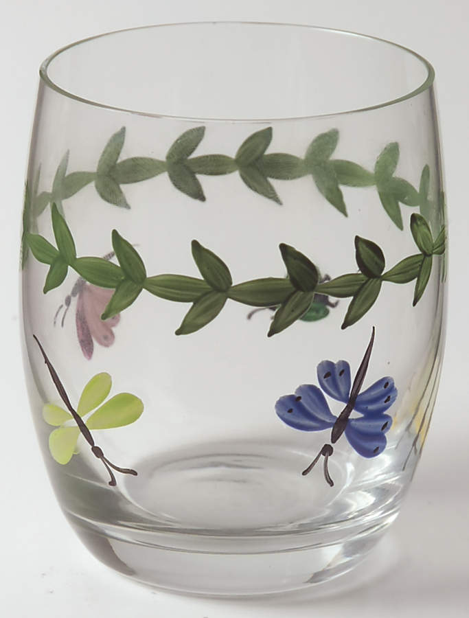 Botanic Garden Butterflies Glassware Handpainted 2 Piece Night Set, Tumbler by Portmeirion-1
