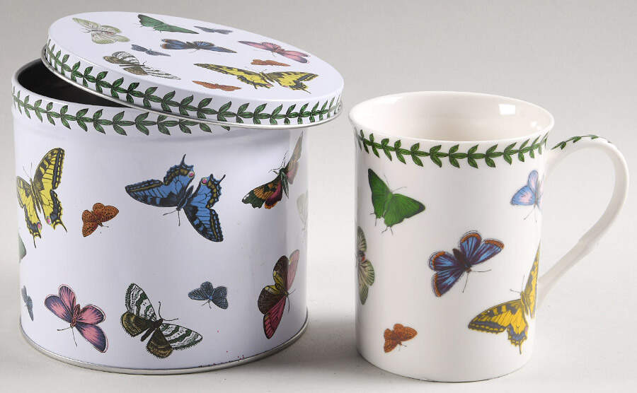 Botanic Garden Butterflies Mug in a Tin Gift Box by Portmeirion-1