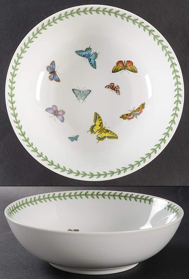 Botanic Garden Butterflies 9" Round Vegetable Bowl by Portmeirion-1