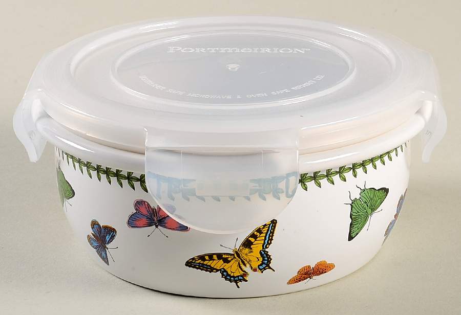 Botanic Garden Butterflies 5" Storage Bowl Ceramic with Plastic Lid by Portmeirion-1