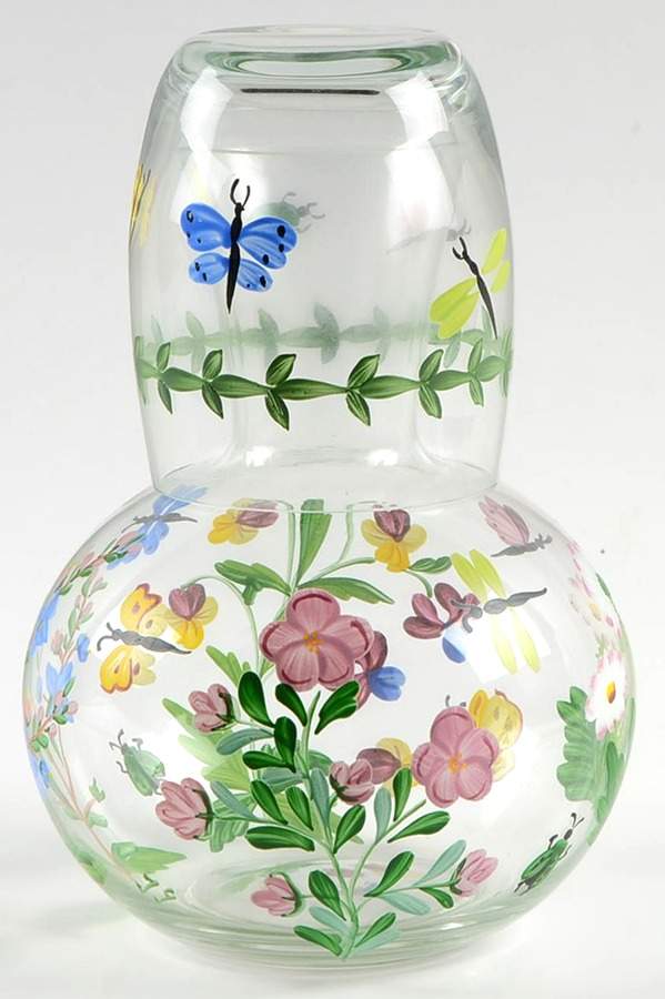 Botanic Garden Butterflies 2-Piece Hand Painted Glass Night Set by Portmeirion-1