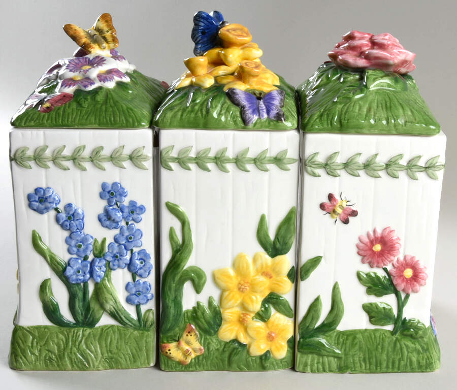 Botanic Garden Countertop Collection Figural Canister - Set of 3 by Portmeirion-1