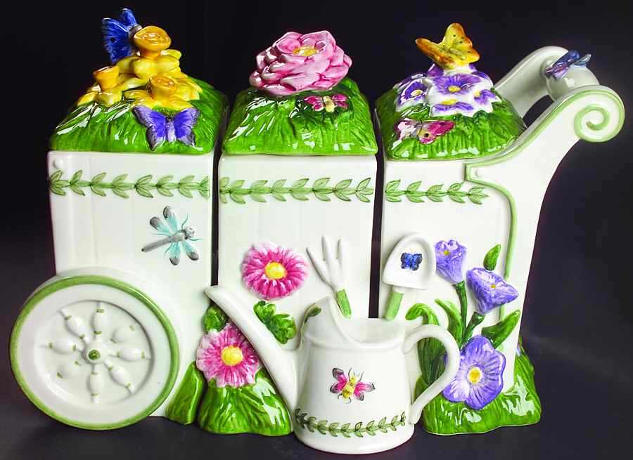 Botanic Garden Countertop Collection Figural Canister - Set of 3 by Portmeirion-1