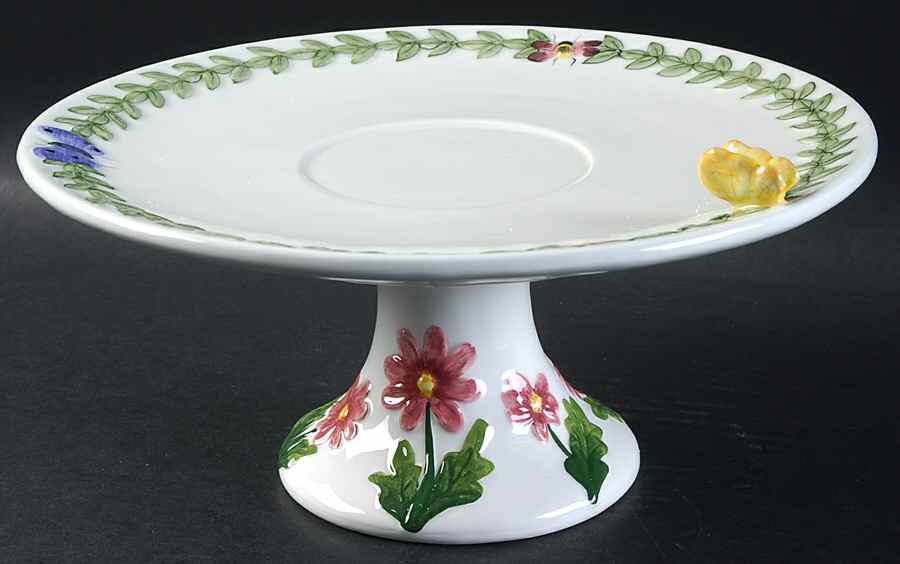 Botanic Garden Countertop Collection 10" Diameter Pedestal Cake Stand by Portmeirion-1