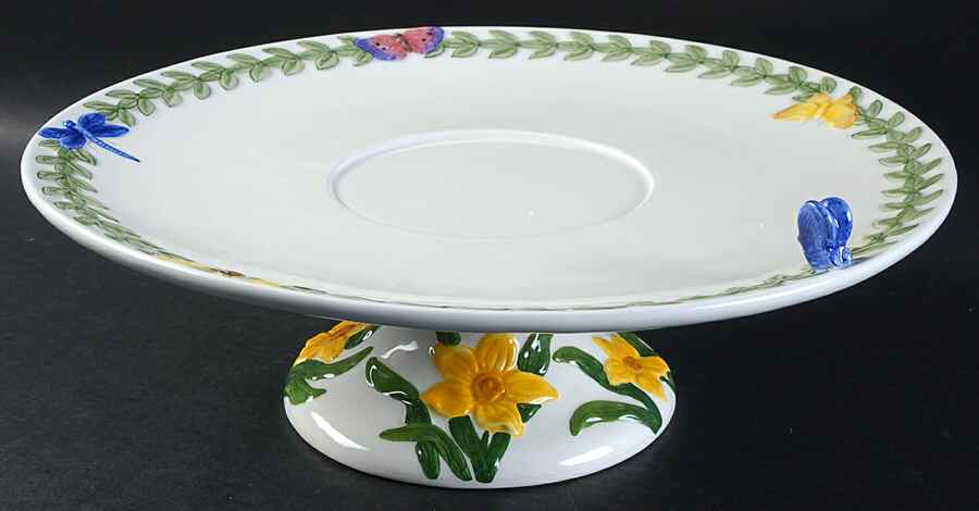 Botanic Garden Countertop Collection 13" Diameter Pedestal Cake Stand by Portmeirion-1