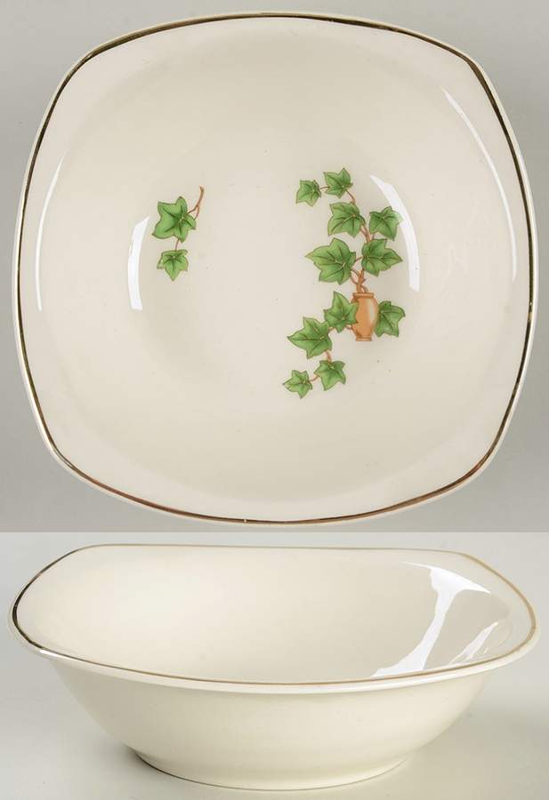 Ivy (Minion, Gold Trim) Coupe Cereal Bowl by Paden City-1