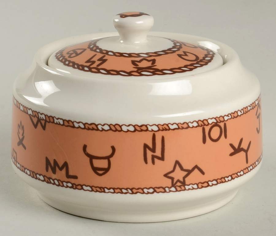 Cow Camp Sugar Bowl & Lid by Pipestone-1