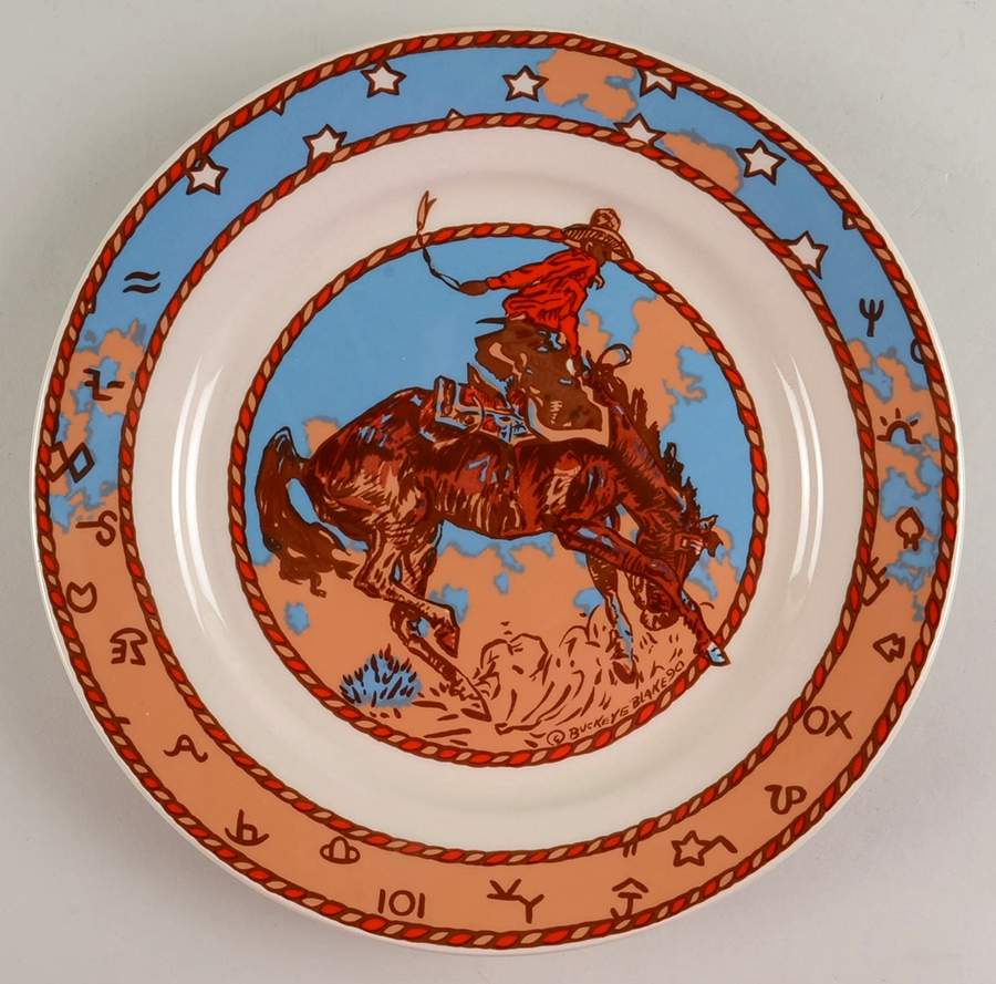 Cow Camp Dinner Plate by Pipestone-1