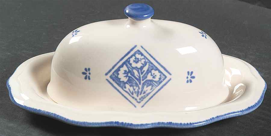 Maison Blue 1/4 Lb Covered Butter by Pfaltzgraff-1