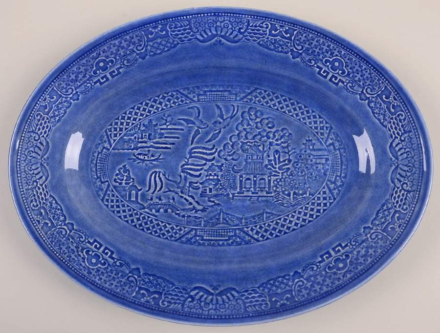 PCP136 11" Oval Serving Platter by Paden City-1