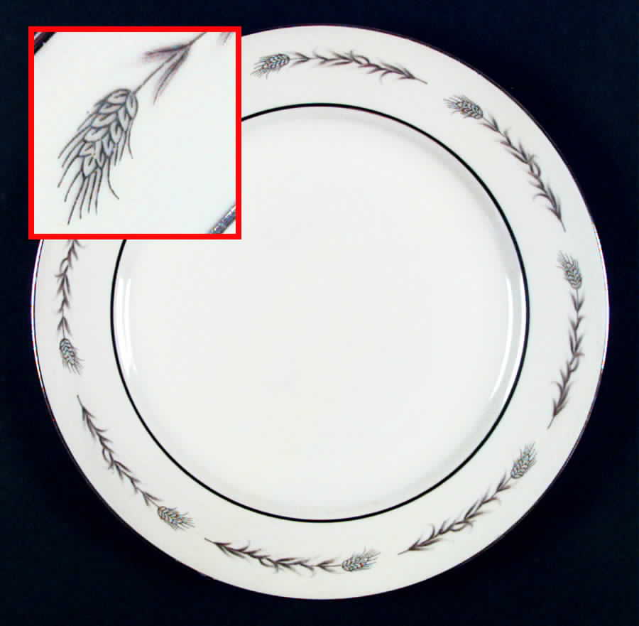 Silver Wheat Dinner Plate by Princess (Japan)-1