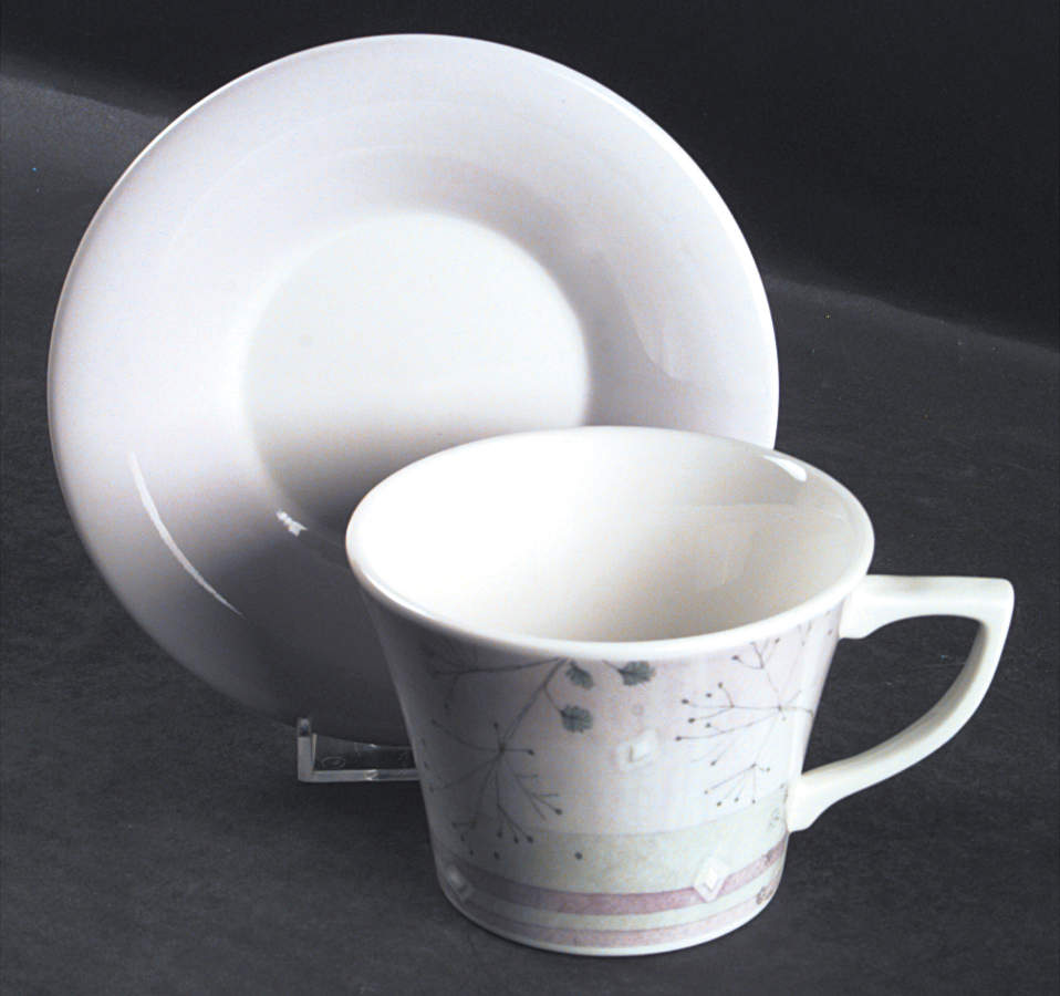 Dawn Flat Cup & Saucer Set by Portmeirion-1