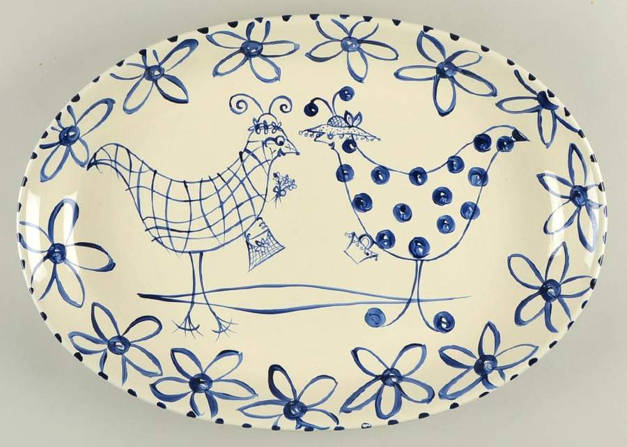 Four Sisters 19" Oval Serving Platter by Presenttense-1