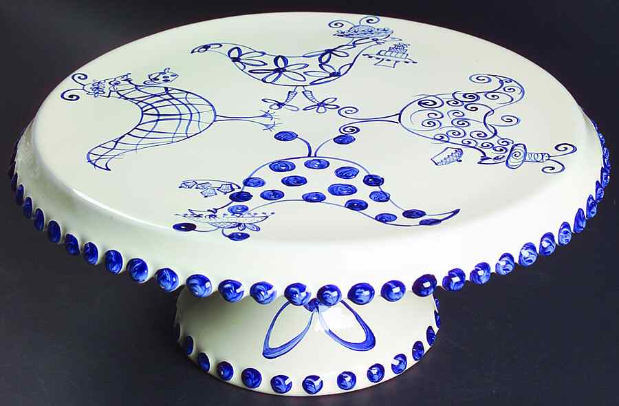 Four Sisters 11" Diameter Pedestal Cake Stand by Presenttense-1