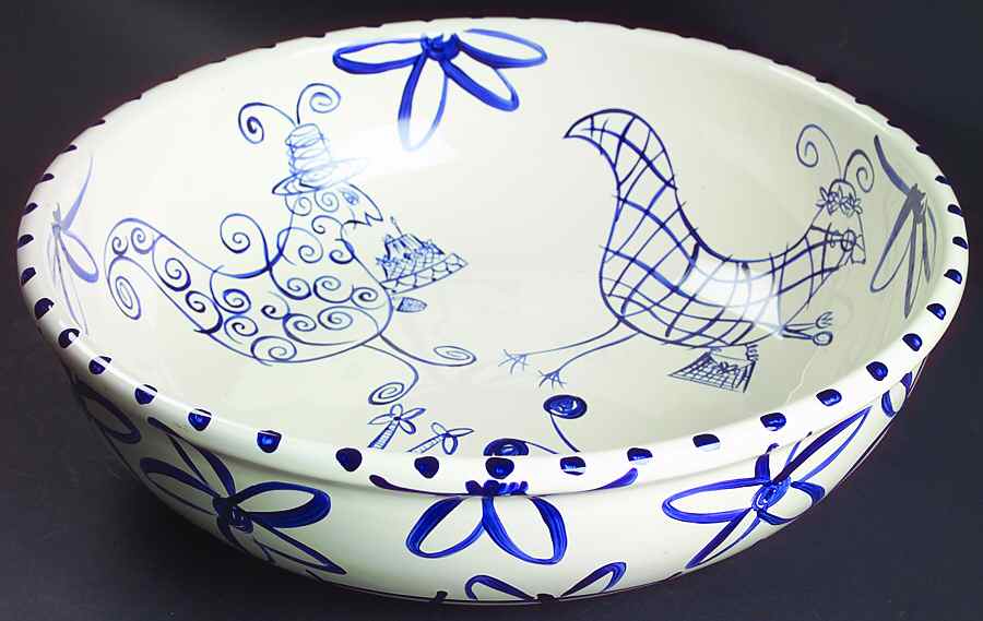 Four Sisters 14" Large Salad Serving Bowl by Presenttense-1