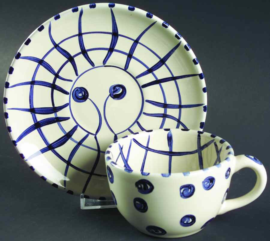 Four Sisters Flat Cup & Saucer Set by Presenttense-1
