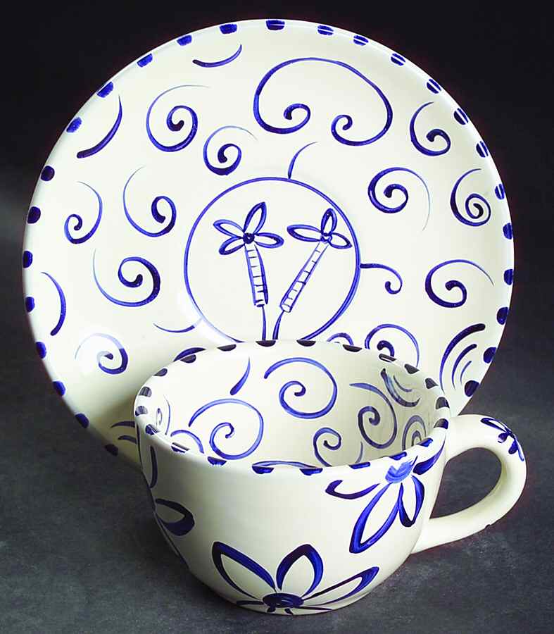 Four Sisters Flat Cup & Saucer Set by Presenttense-1