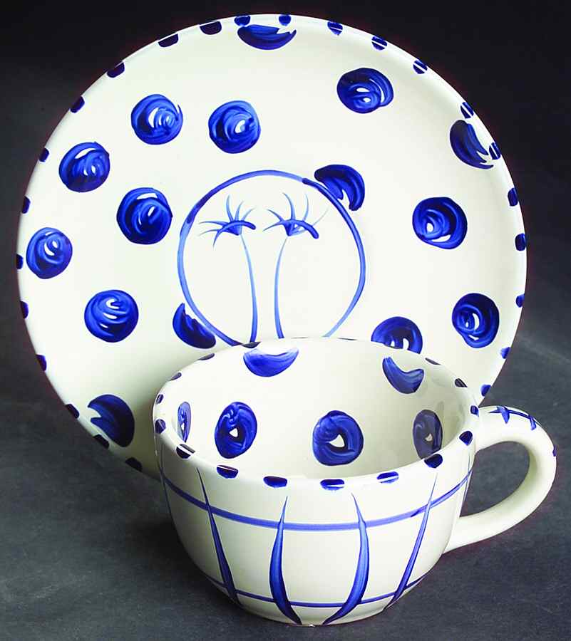 Four Sisters Flat Cup & Saucer Set by Presenttense-1