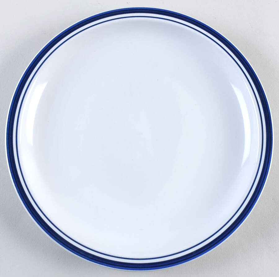 Club Blue Dinner Plate by Pottery Barn China-1