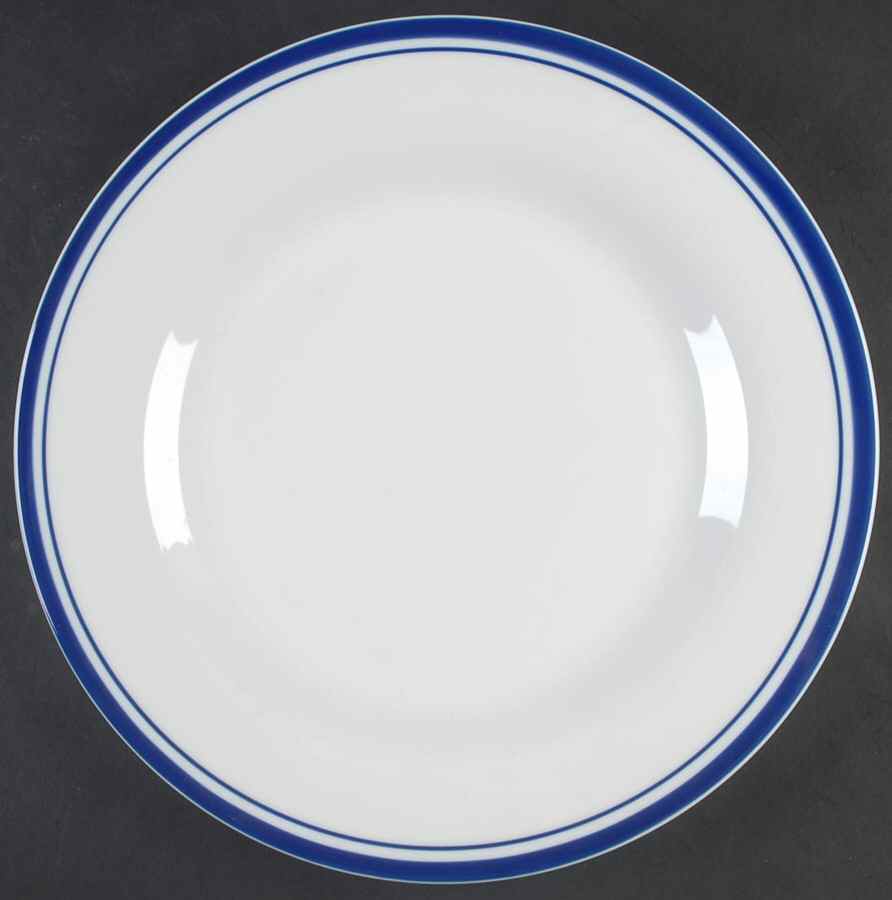 Club Blue Large Dinner Plate by Pottery Barn China-1