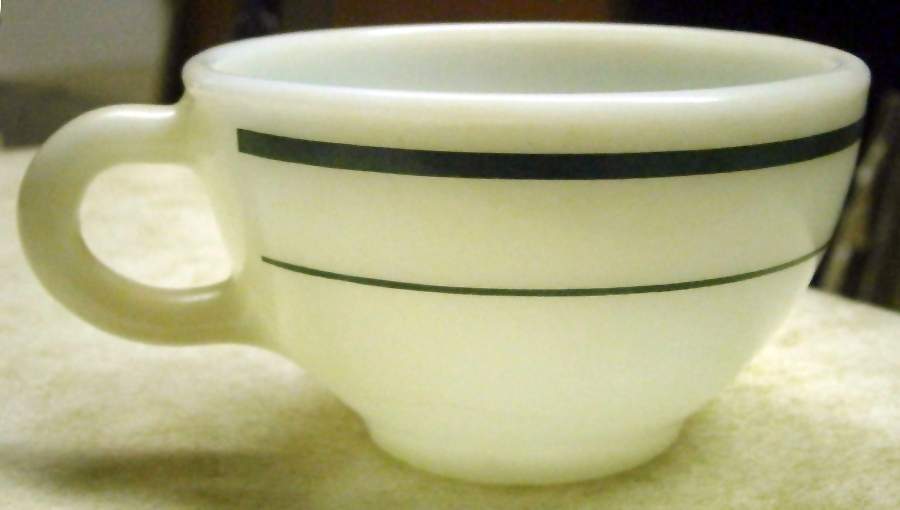 Emerald Band Footed Cup by Pyrex-1