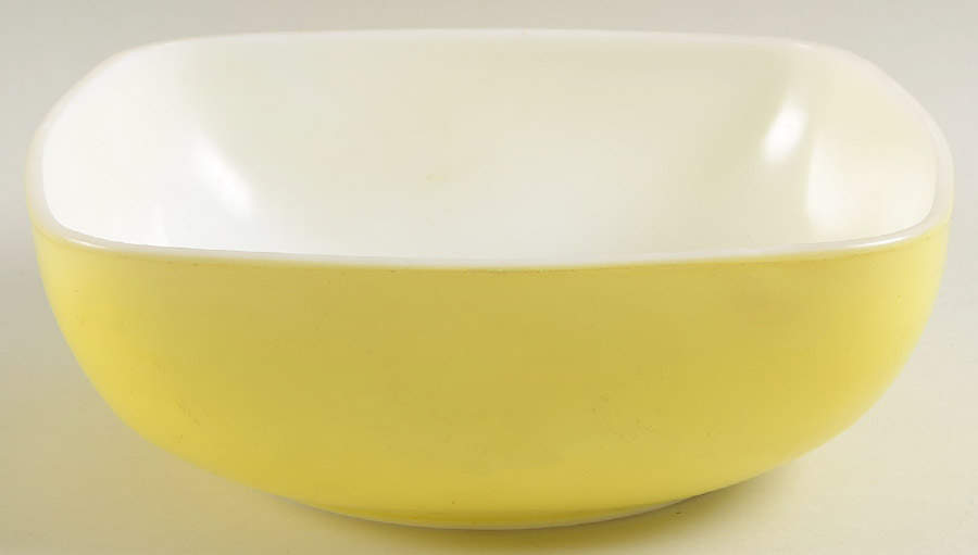 Yellow (Bright Yellow) 1.5 Quart Square Casserole No Ceramic Lid by Pyrex-1