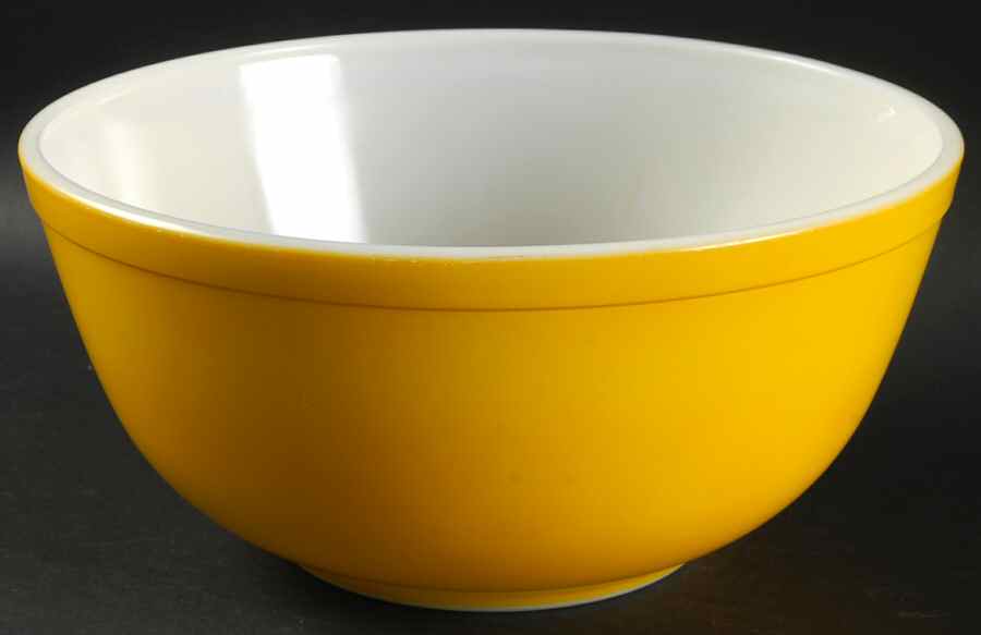 Yellow (Bright Yellow) 8" Mixing Bowl by Pyrex-1