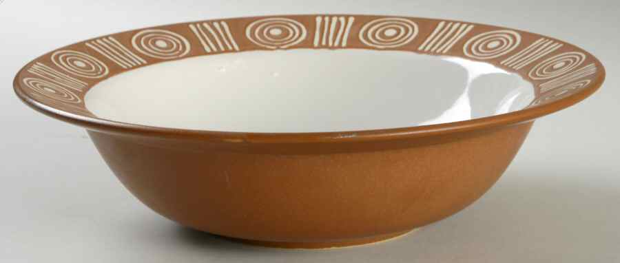 Bongo (Brown) 10" Round Vegetable Bowl by Pottery Barn China-1