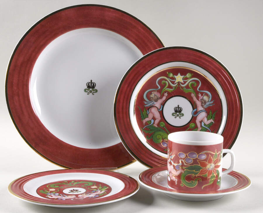 Angelic Holiday 5 Piece Place Setting by Porsgrund-1