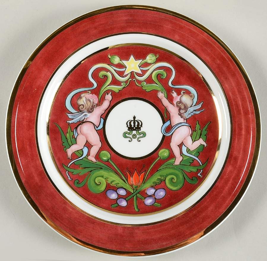 Angelic Holiday Salad Plate by Porsgrund-1
