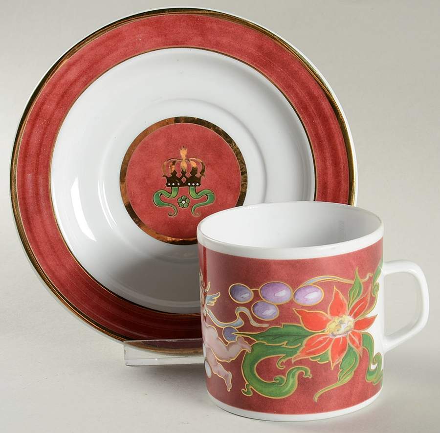 Angelic Holiday Flat Cup & Saucer Set by Porsgrund-1