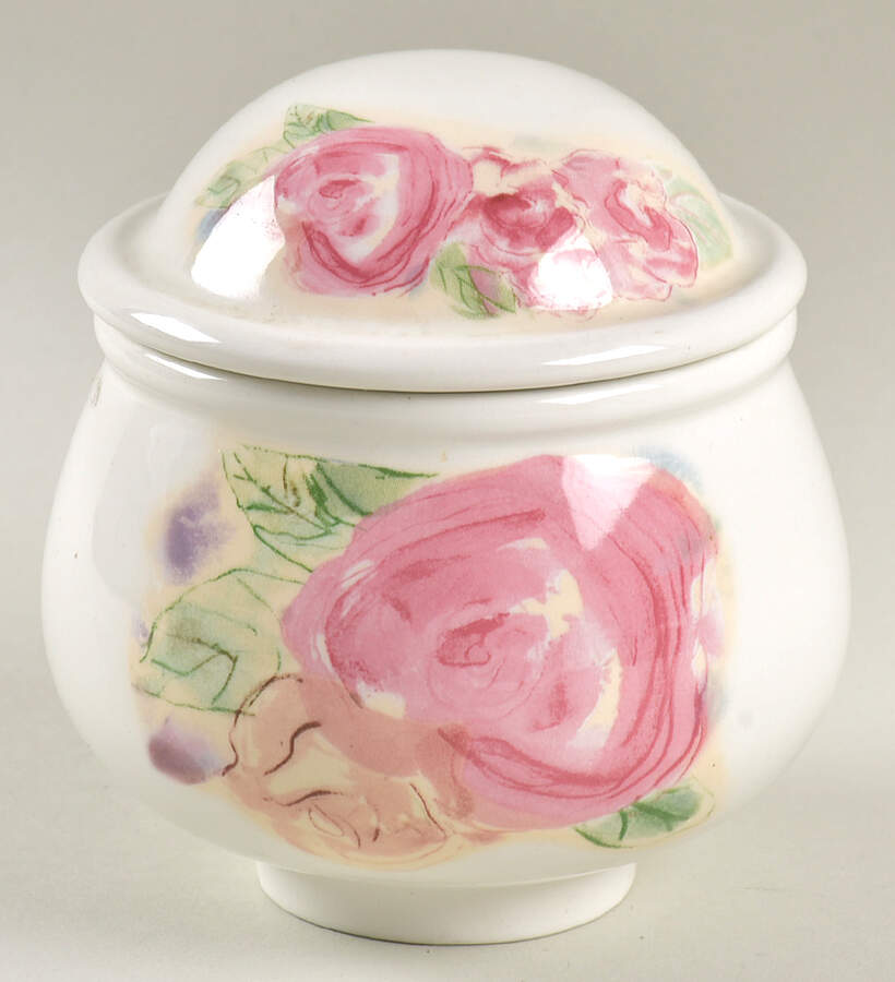 Amabel Rose Sugar Bowl & Lid by Portmeirion-1