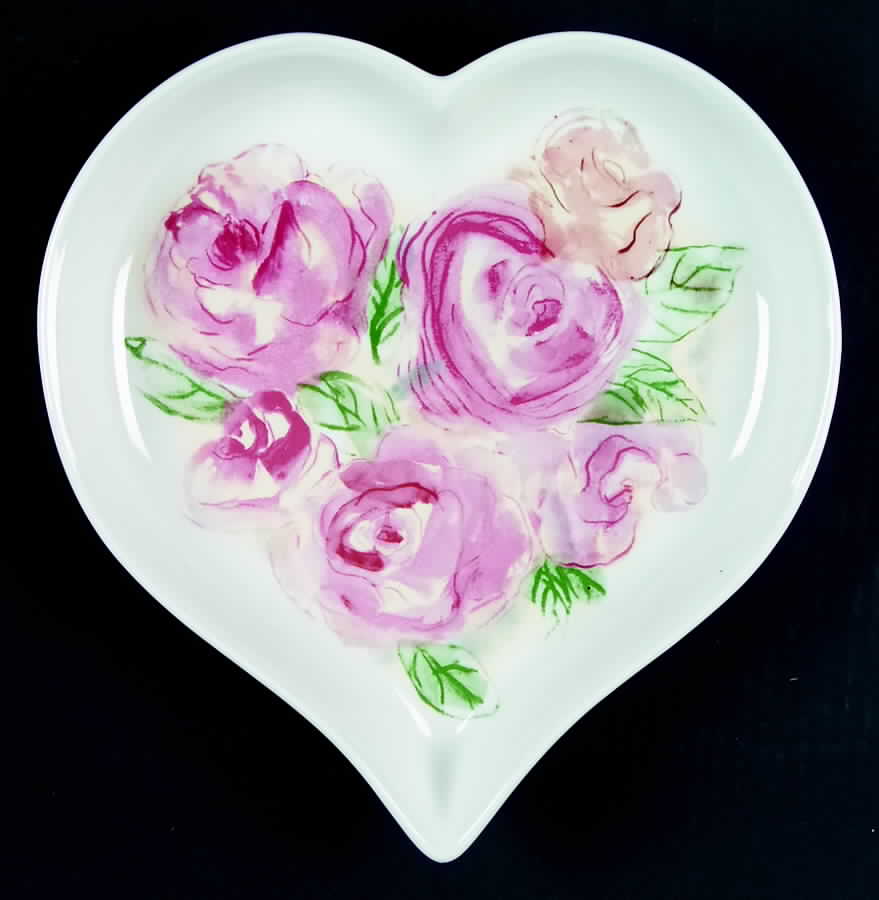 Amabel Rose Heart Shaped Dish by Portmeirion-1