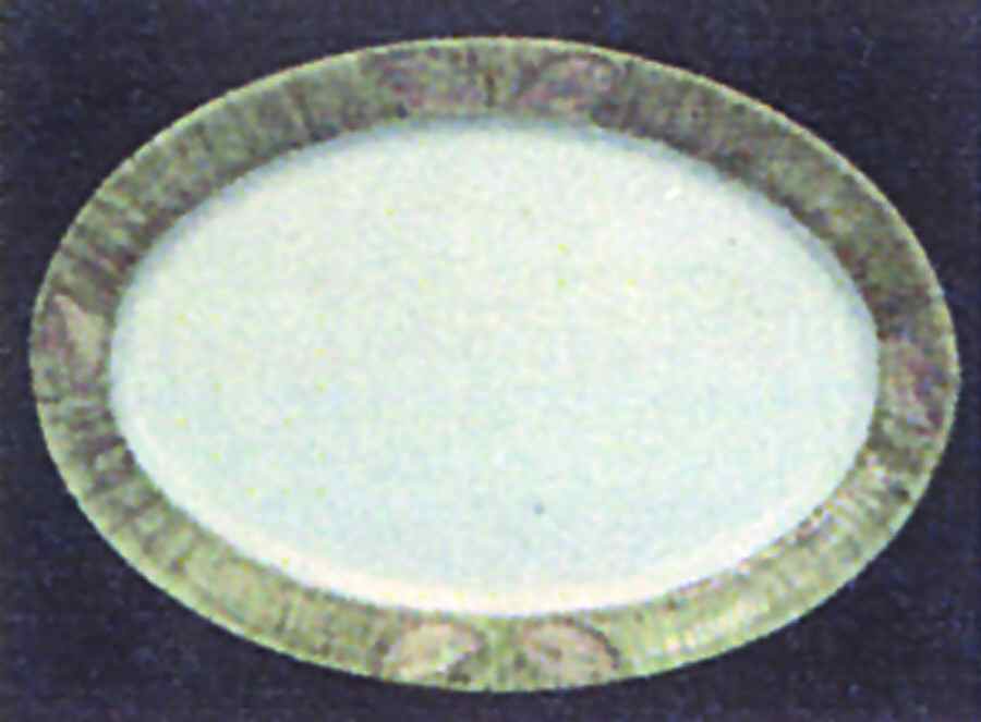 Sereno Green Khaki 15" Oval Serving Platter by Presenttense-1