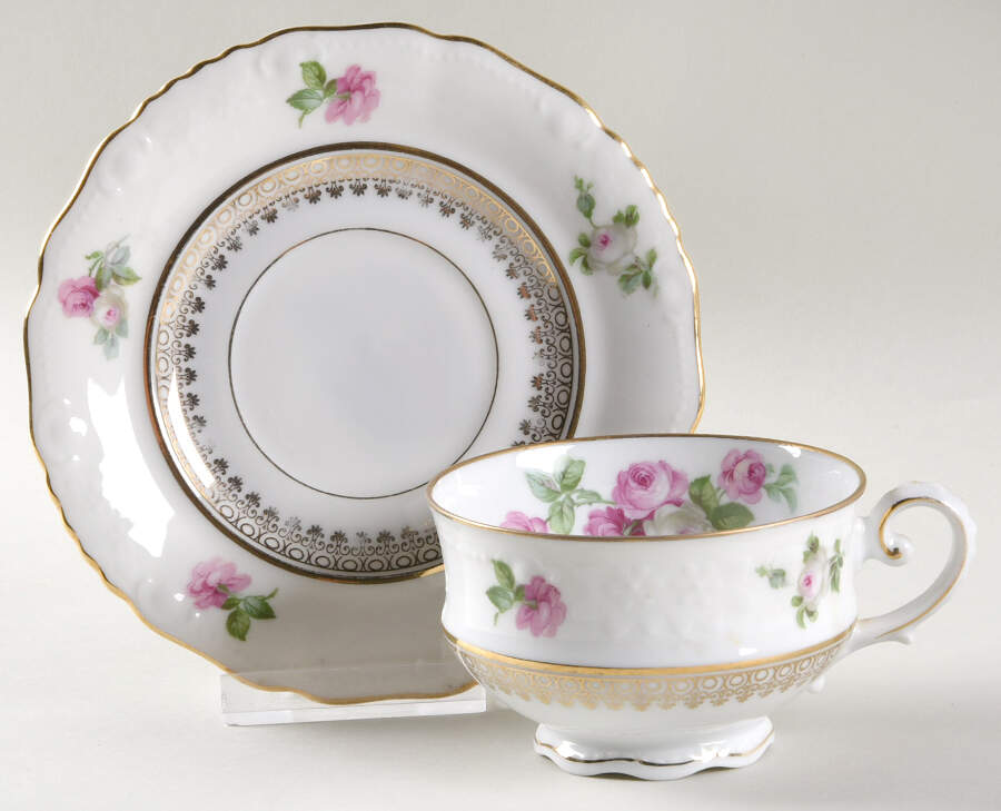 PIR65 Footed Cup & Saucer Set by Pirkenhammer-1