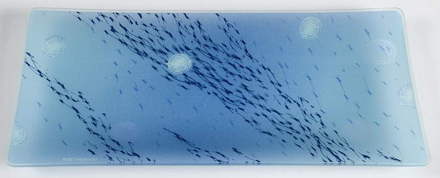 Beachcomber 13" Rectangular Glassware Platter by Portmeirion-1