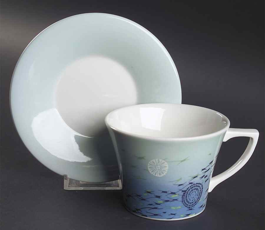 Beachcomber Flat Cup & Saucer Set by Portmeirion-1