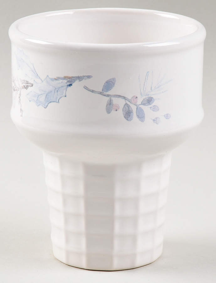 Winter Frost Ice Cream Cone Shaped Dish by Pfaltzgraff-1