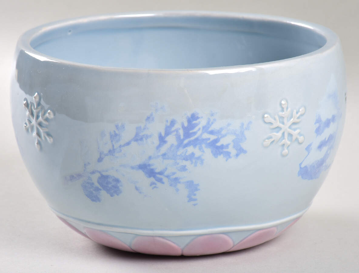 Winter Frost Sculpted Candy Dish, No Lid by Pfaltzgraff-1