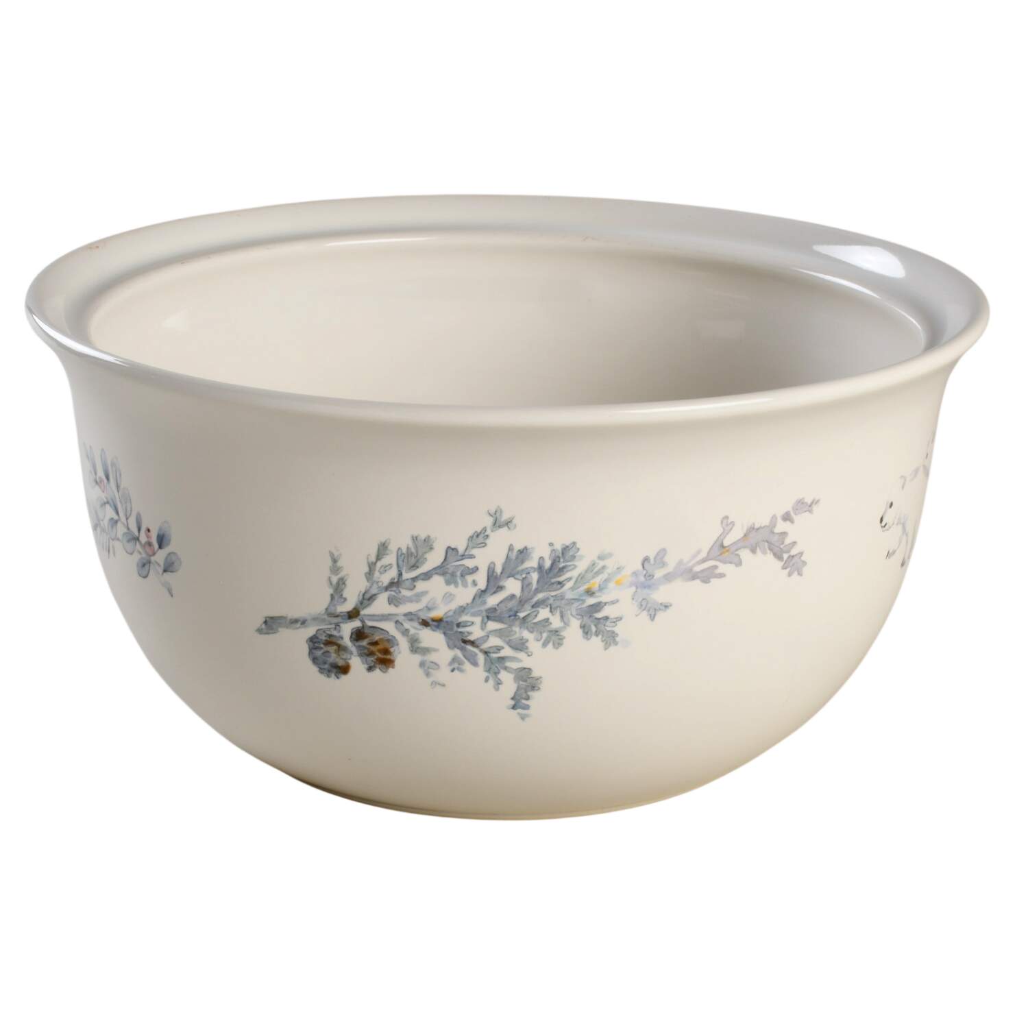 Winter Frost 3 Qt Round Casserole No Glass Lid by Pfaltzgraff-1