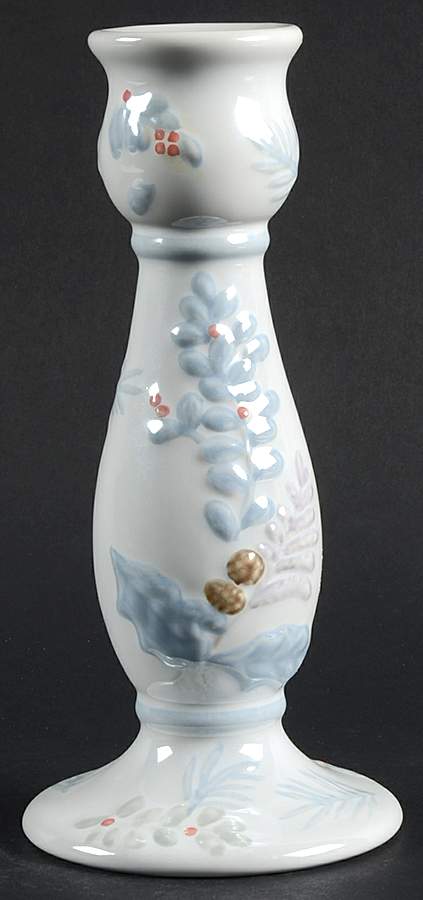 Winter Frost 9" Tall Candlestick by Pfaltzgraff-1