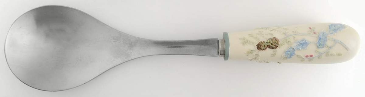 Winter Frost Salad Serving Spoon-Plastic Handle by Pfaltzgraff-1
