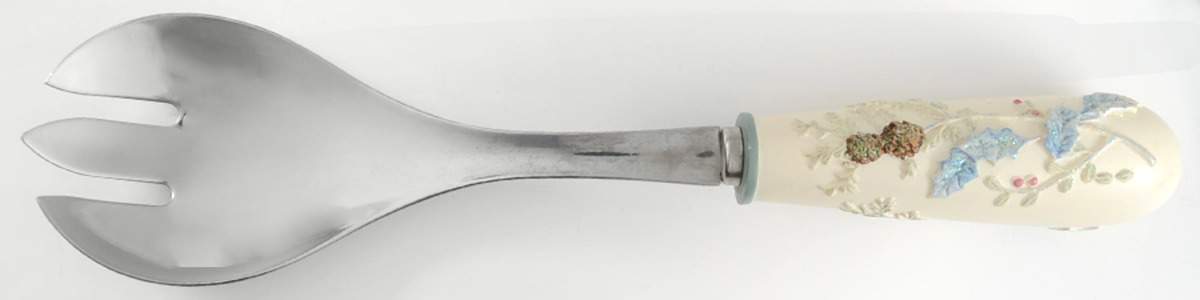 Winter Frost Salad Serving Fork-Plastic Handle by Pfaltzgraff-1