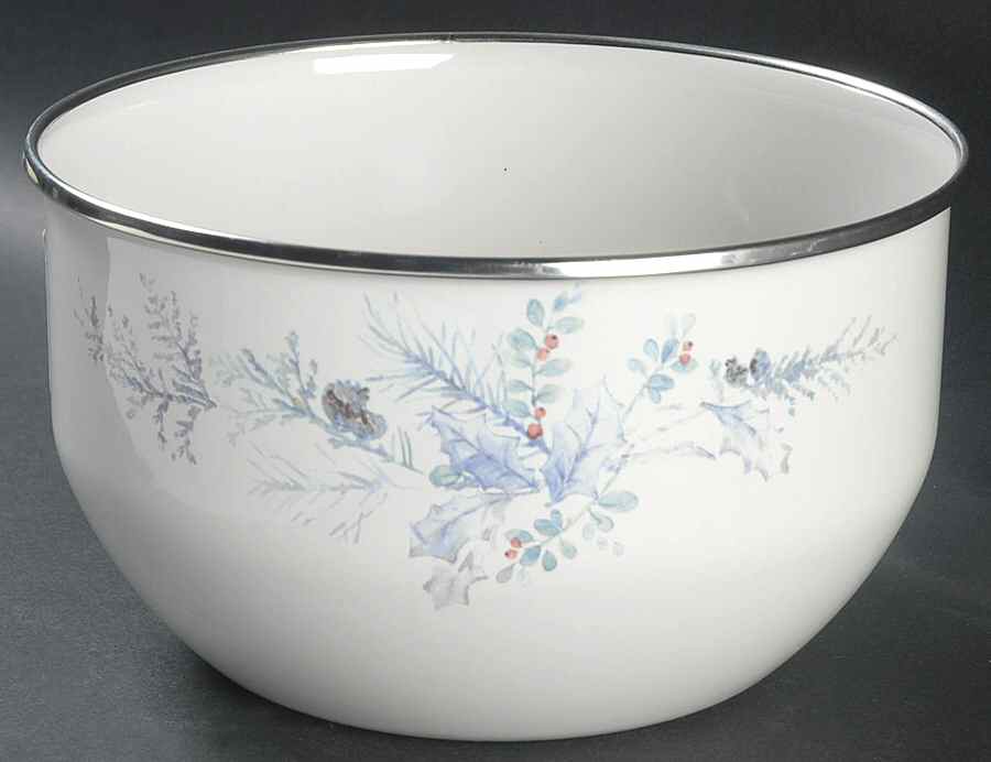 Winter Frost 7" Metal Bowl by Pfaltzgraff-1