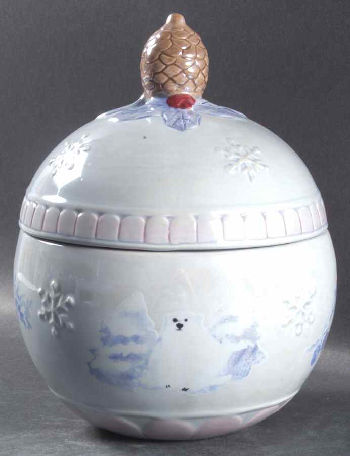 Winter Frost Sculpted Candy Dish and Lid by Pfaltzgraff-1
