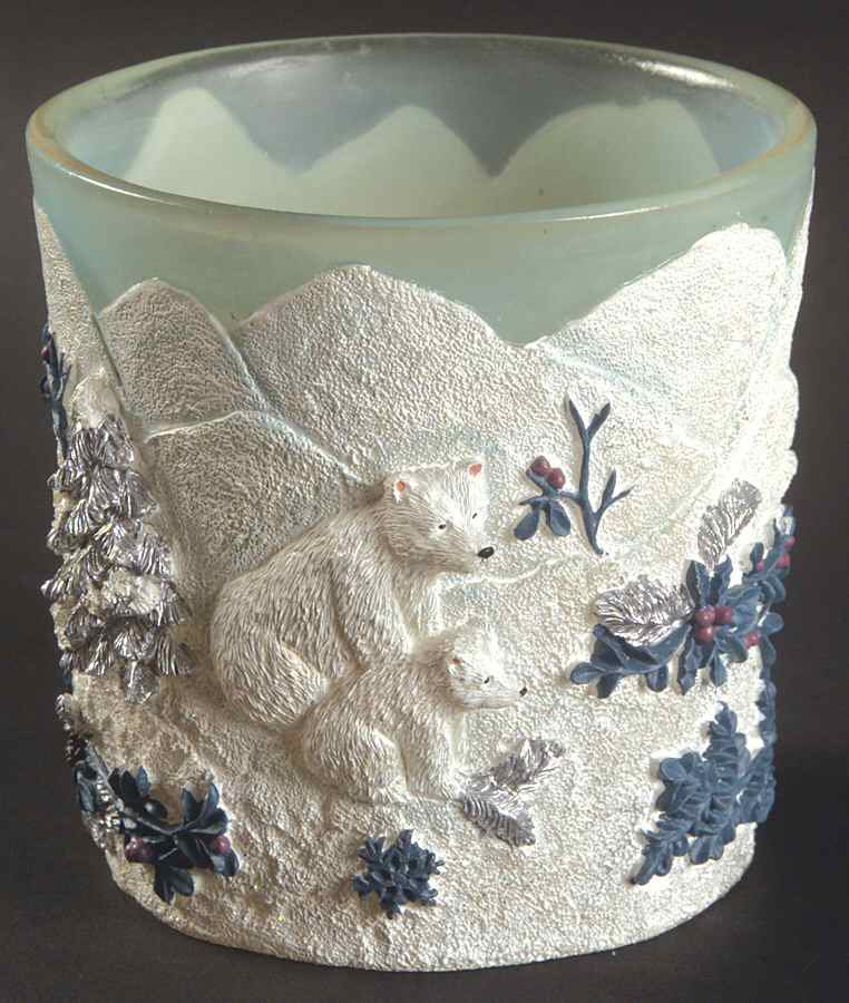 Winter Frost Sculpted Votive Candleholder by Pfaltzgraff-1