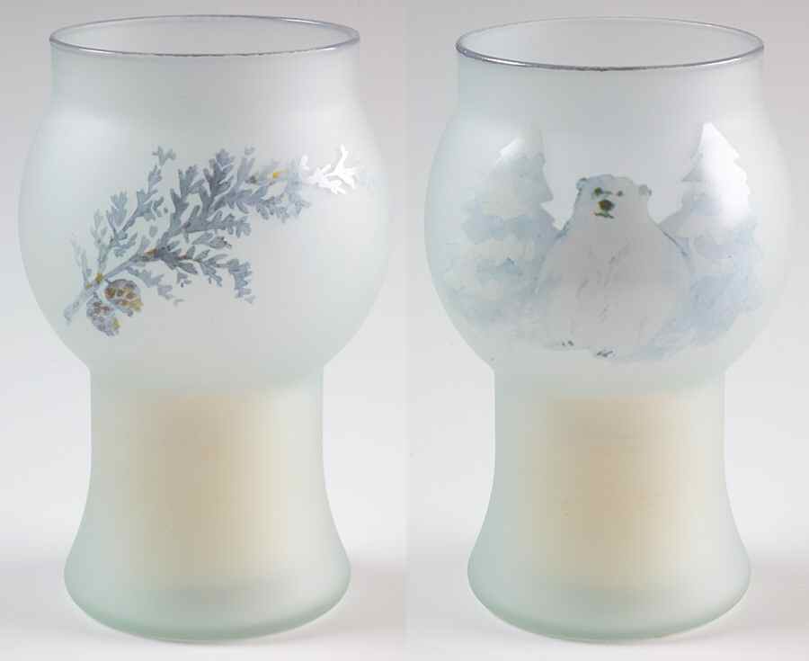 Winter Frost 5" Pillar Candleholder by Pfaltzgraff-1
