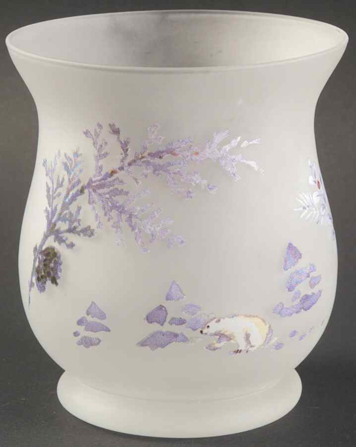Winter Frost 4" Mini Glassware Hurricane by Pfaltzgraff-1