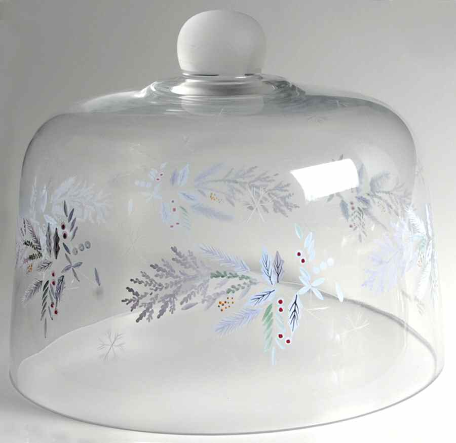 Winter Frost Dome for Glassware Cake Stand by Pfaltzgraff-1