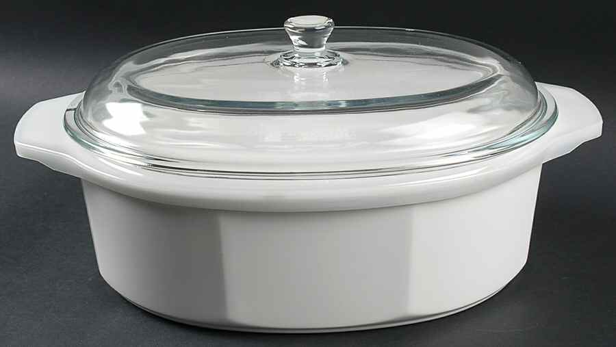 Nouveau 3.5 Qt Oval Casserole W/Glass & Plastic Lid by Princess House-1